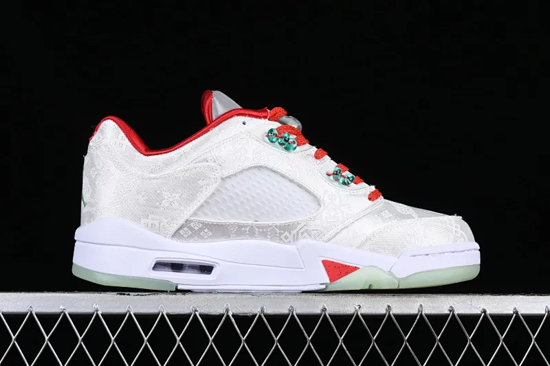All categories Air Jordan Jordan series basketball shoes Air Jordan 5 Air Jordan 5 Low AJ5 Joe 5 white jade silk low-top basketball shoes DM4640-666